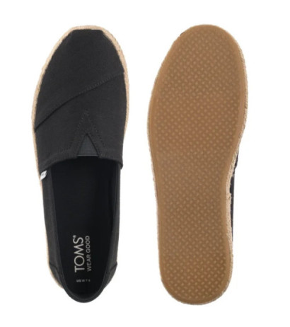 Toms Alpargata Rope Black Recycled Cotton Slubby Woven 10019670 (TS45-b) sneakers