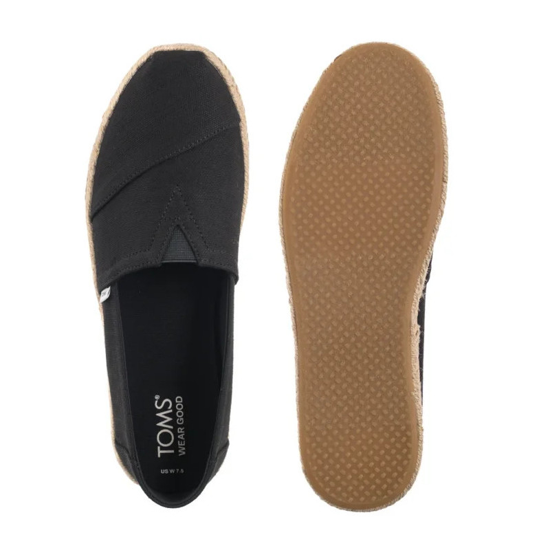 Toms Alpargata Rope Black Recycled Cotton Slubby Woven 10019670 (TS45-b) sportiniai bateliai