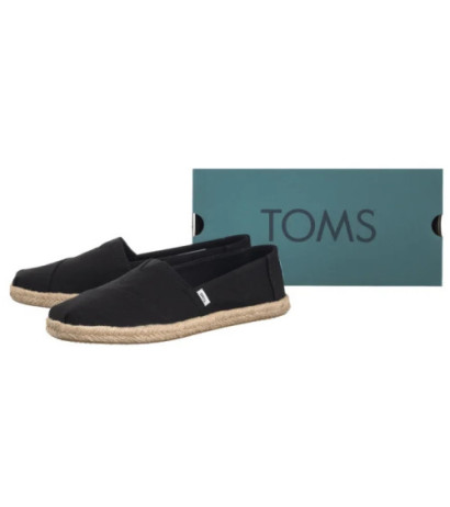 Toms Alpargata Rope Black Recycled Cotton Slubby Woven 10019670 (TS45-b) sportiniai bateliai