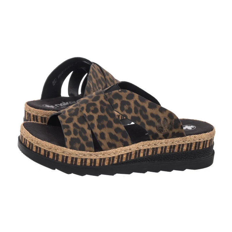 Rieker Brązowe Panterka V7989-90 Multi (RI164-d) kurpes