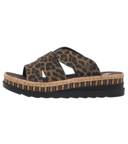 Rieker Brązowe Panterka V7989-90 Multi (RI164-d) kurpes