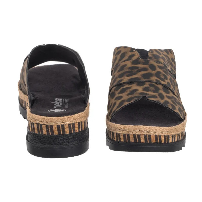 Rieker Brązowe Panterka V7989-90 Multi (RI164-d) kurpes