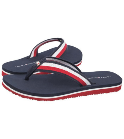 Tommy Hilfiger Corporate Beach Sandal Red White Blue FW0FW07986 0G0 (TH1097-a) apavi