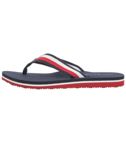 Tommy Hilfiger Corporate Beach Sandal Red White Blue FW0FW07986 0G0 (TH1097-a) apavi
