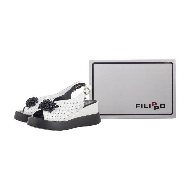 Filippo Białe DS6078/24 WH (FO94-a) sandalai