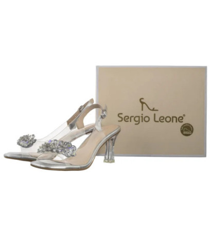 Sergio Leone Srebrne SK 045 (SL521-b) augsti papēži