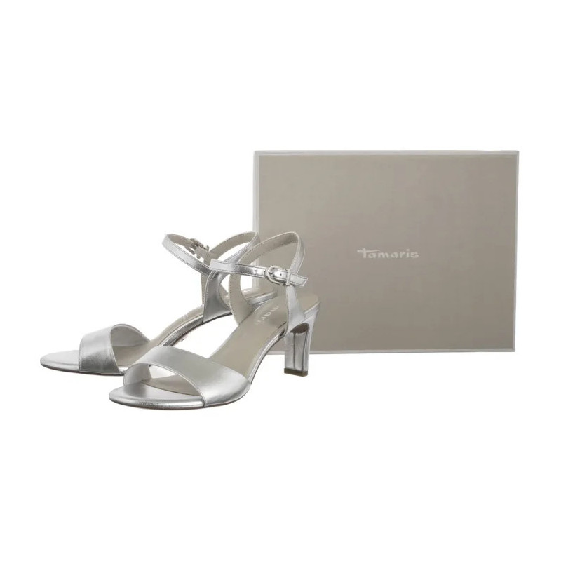 Tamaris Srebrne 1-28008-42 941 Silver (TM495-b) high heels