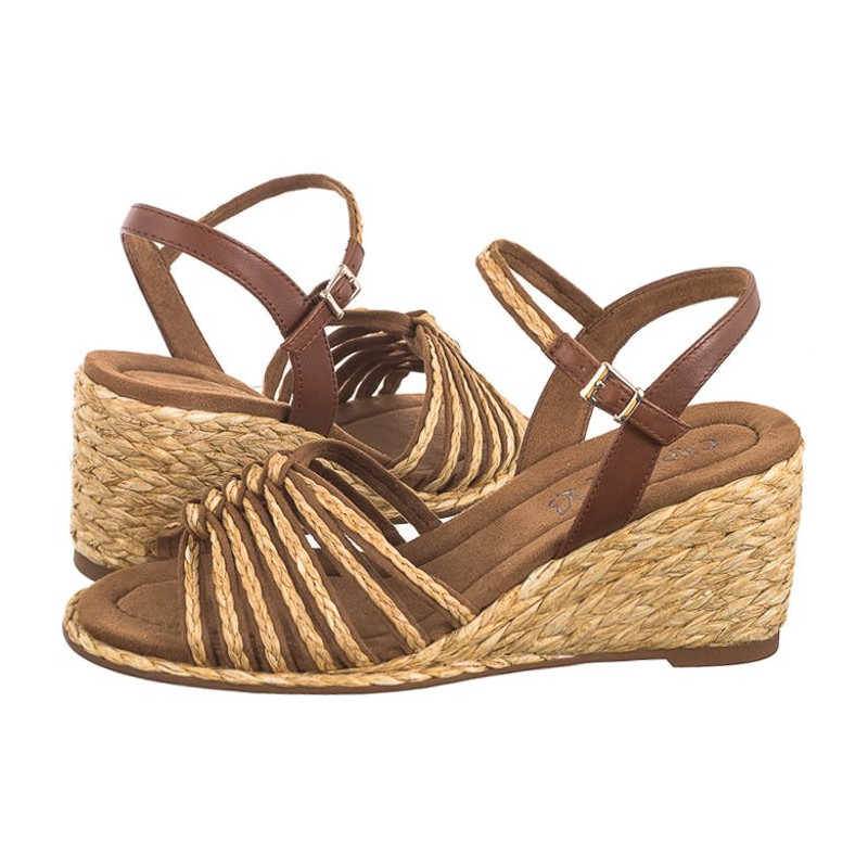 Caprice Brązowe 9-28304-42 308 Bast/Cognac (CP411-a) kurpes