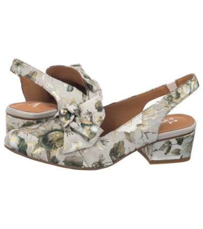 Maciejka Zielone w Kwiaty N6539-38/00-1 (MA1206-b) kurpes