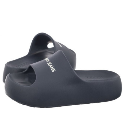 Tommy Hilfiger Tjw Chunky Flatform Slide Dark Night Navy EN0EN02454 C1G (TH1101-a) kurpes