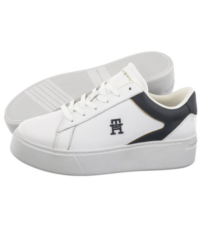 Tommy Hilfiger TH Platform Court Sneaker White/Space Blue FW0FW07910 0K5 (TH1104-a) sporta apavi