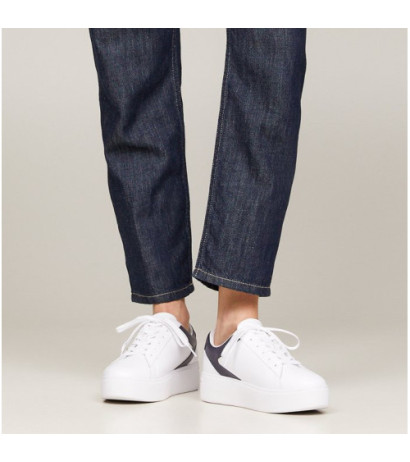 Tommy Hilfiger TH Platform Court Sneaker White/Space Blue FW0FW07910 0K5 (TH1104-a) sportiniai bateliai