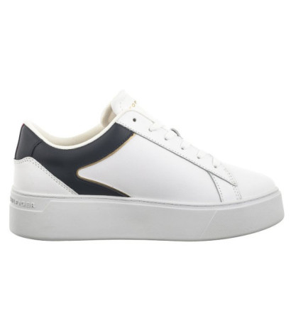 Tommy Hilfiger TH Platform Court Sneaker White/Space Blue FW0FW07910 0K5 (TH1104-a) sporta apavi