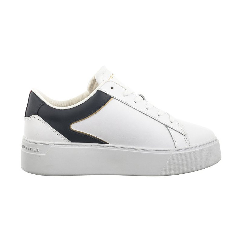 Tommy Hilfiger TH Platform Court Sneaker White/Space Blue FW0FW07910 0K5 (TH1104-a) sporta apavi