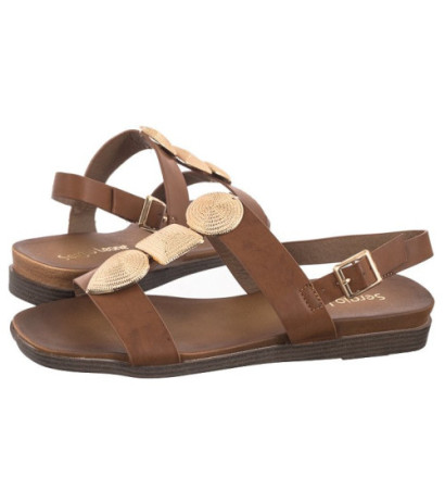 Sergio Leone Brązowe SK 072 H  (SL534-a) sandals