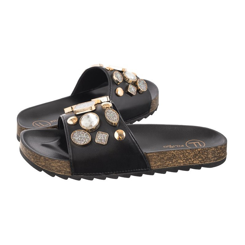 Filippo Czarne DK621/24 BK (FO97-a) Sieviešu apavi/Flip Flops