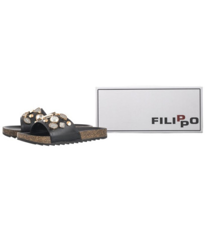Filippo Czarne DK621/24 BK (FO97-a) Sieviešu apavi/Flip Flops