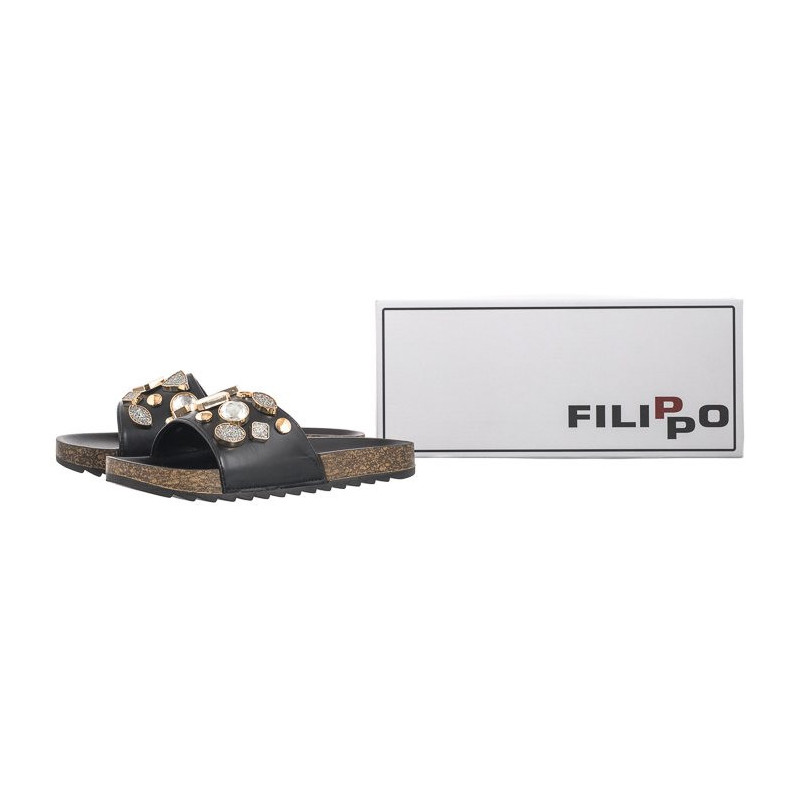 Filippo Czarne DK621/24 BK (FO97-a) Sieviešu apavi/Flip Flops