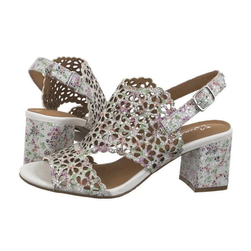 Maciejka Białe+Kwiaty N6518-11/00-1 (MA1207-c) kurpes