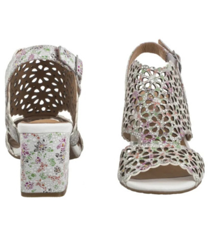 Maciejka Białe+Kwiaty N6518-11/00-1 (MA1207-c) kurpes