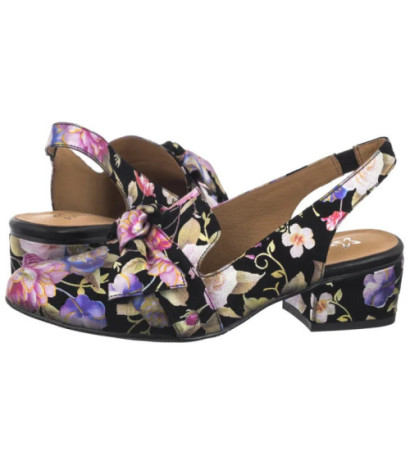 Maciejka Czarne w Kwiaty N6539-43/00-1 (MA1206-d) bateliai