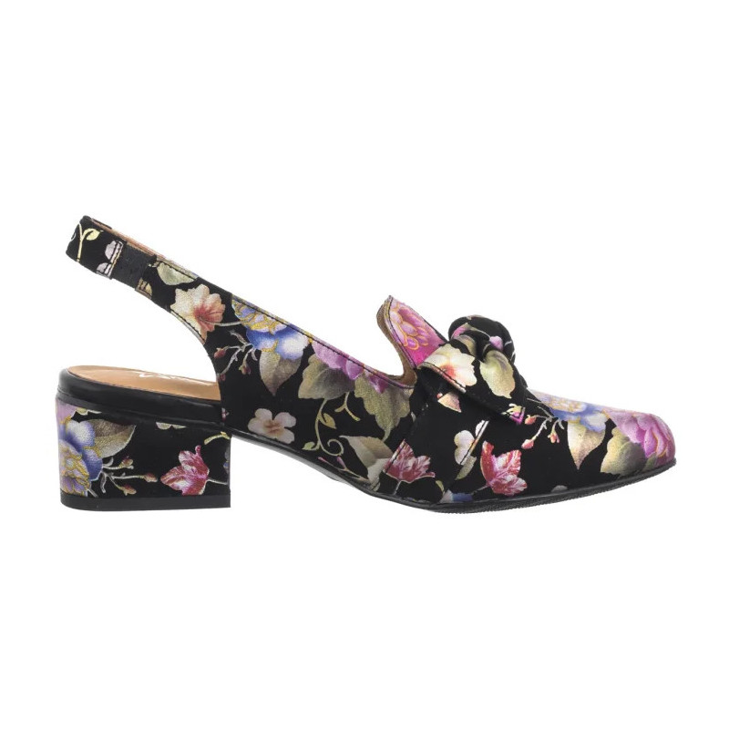 Maciejka Czarne w Kwiaty N6539-43/00-1 (MA1206-d) shoes