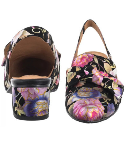 Maciejka Czarne w Kwiaty N6539-43/00-1 (MA1206-d) shoes