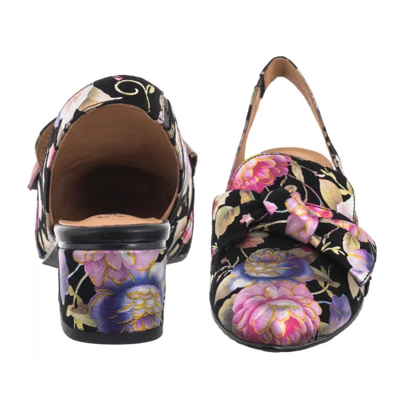 Maciejka Czarne w Kwiaty N6539-43/00-1 (MA1206-d) shoes