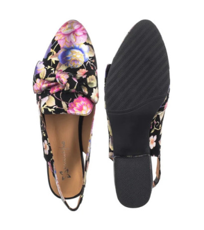 Maciejka Czarne w Kwiaty N6539-43/00-1 (MA1206-d) bateliai