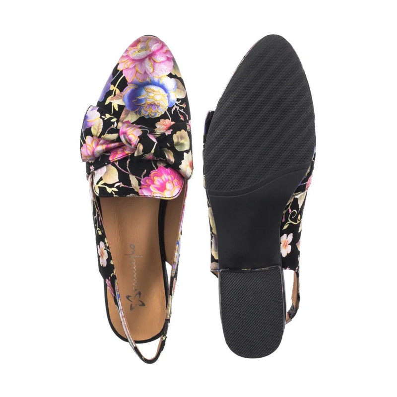 Maciejka Czarne w Kwiaty N6539-43/00-1 (MA1206-d) bateliai