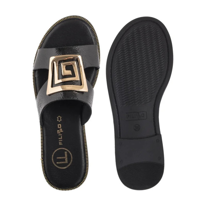 Filippo Czarne DK3703/25 BK (FO100-c) Sieviešu apavi/Flip Flops