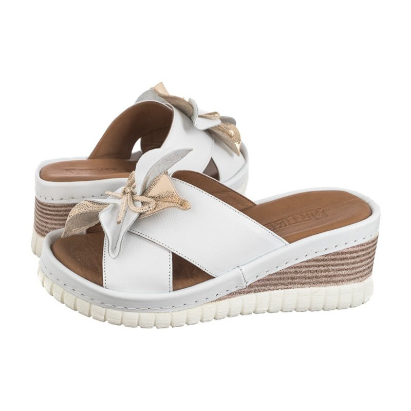 Artiker Białe/Złote 54C0537 (AR125-a) shoes