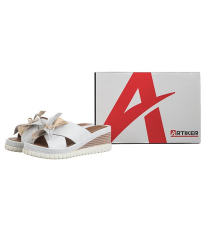 Artiker Białe/Złote 54C0537 (AR125-a) shoes