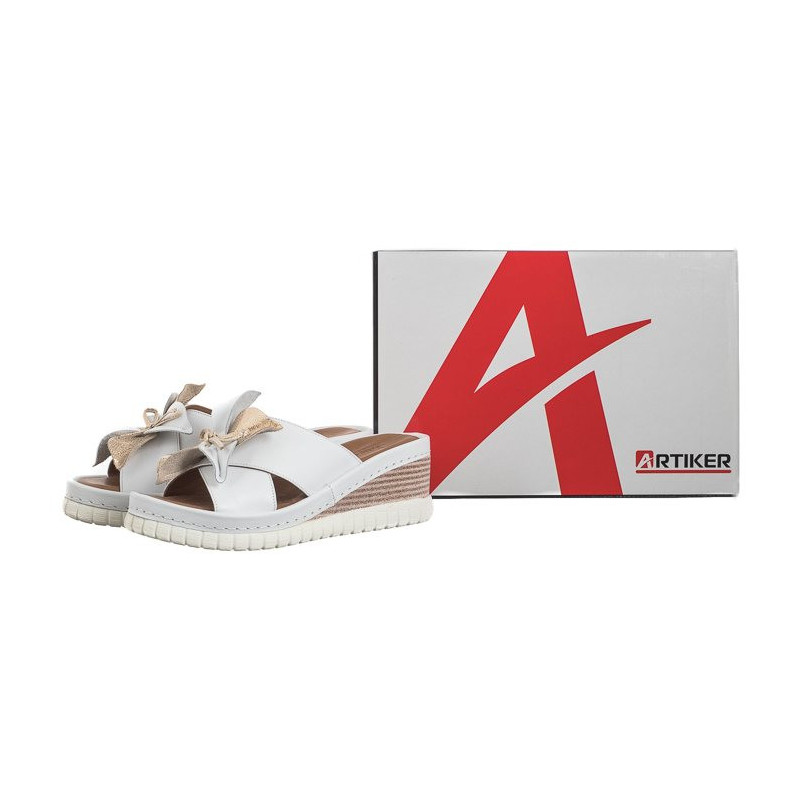 Artiker Białe/Złote 54C0537 (AR125-a) shoes