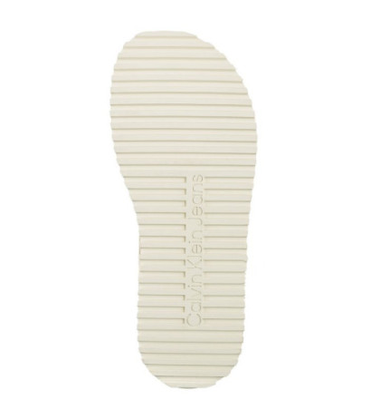 Calvin Klein Platform Buckle Rubber Mg Mtl Triple Creamy White YW0YW01513 YBI (CK509-a) bateliai