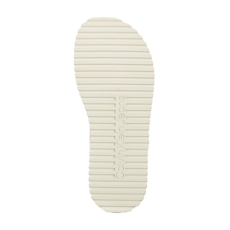 Calvin Klein Platform Buckle Rubber Mg Mtl Triple Creamy White YW0YW01513 YBI (CK509-a) kingad