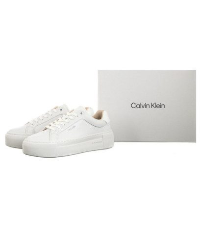 Calvin Klein Ff Cupsole LAce Up W/Ml Lth Triple White HW0HW02118 0K4 (CK510-a) kurpes