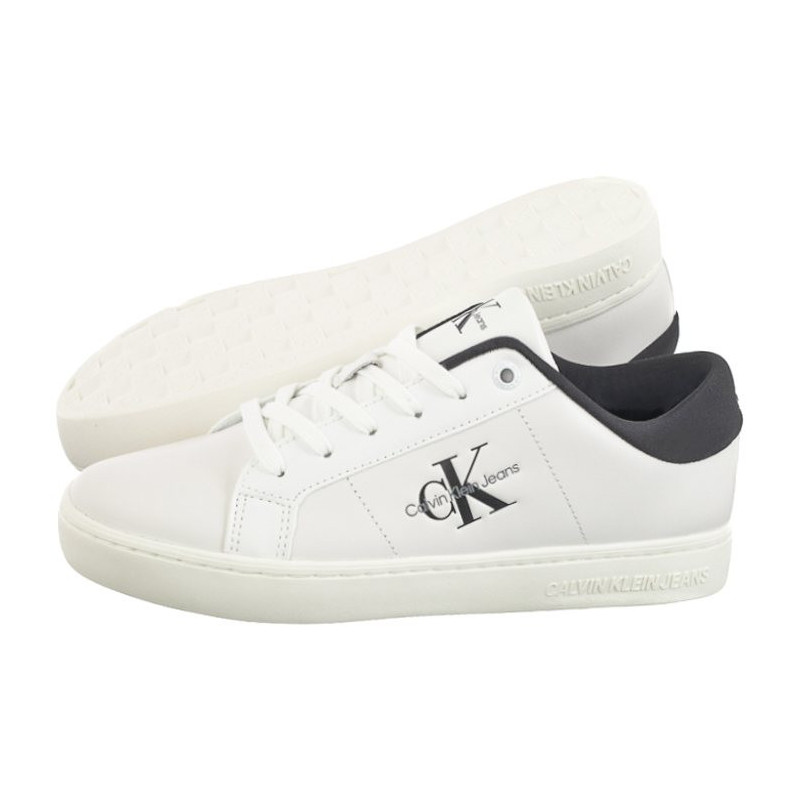 Calvin Klein Classic Cupsole Lowlaceup Lth Wn Bright White/Black YW0YW01444 0GM (CK511-a) kurpes