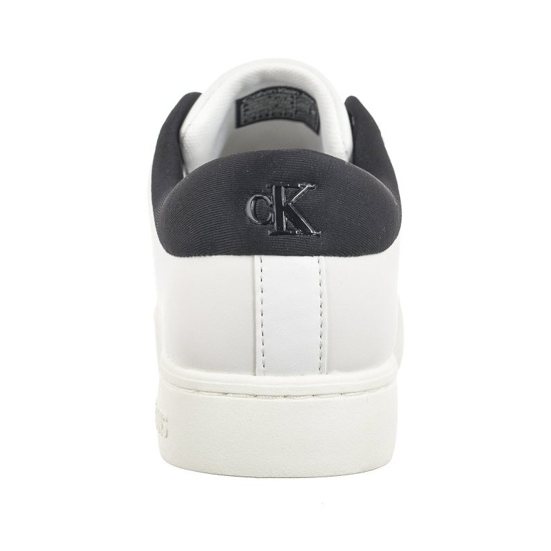Calvin Klein Classic Cupsole Lowlaceup Lth Wn Bright White/Black YW0YW01444 0GM (CK511-a) batai