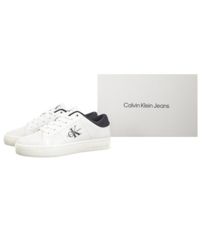 Calvin Klein Classic Cupsole Lowlaceup Lth Wn Bright White/Black YW0YW01444 0GM (CK511-a) kurpes