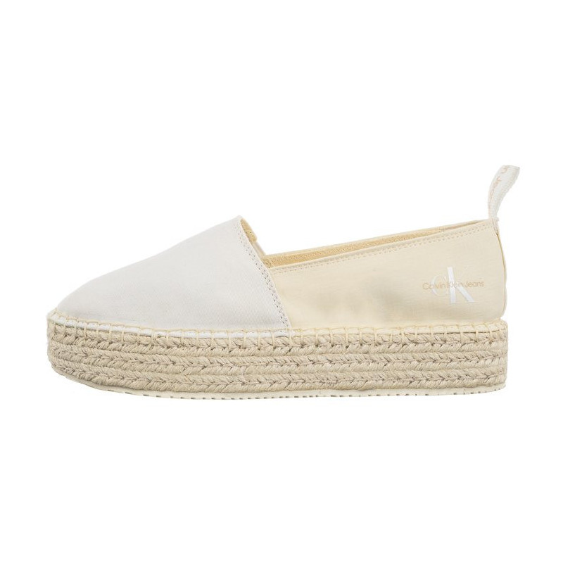 Calvin Klein Platform Espadrille Mix Ml Mtl Creamy White/White YW0YW001622 0F8 (CK513-b) apavi