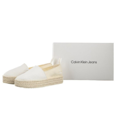 Calvin Klein Platform Espadrille Mix Ml Mtl Creamy White/White YW0YW001622 0F8 (CK513-b) apavi
