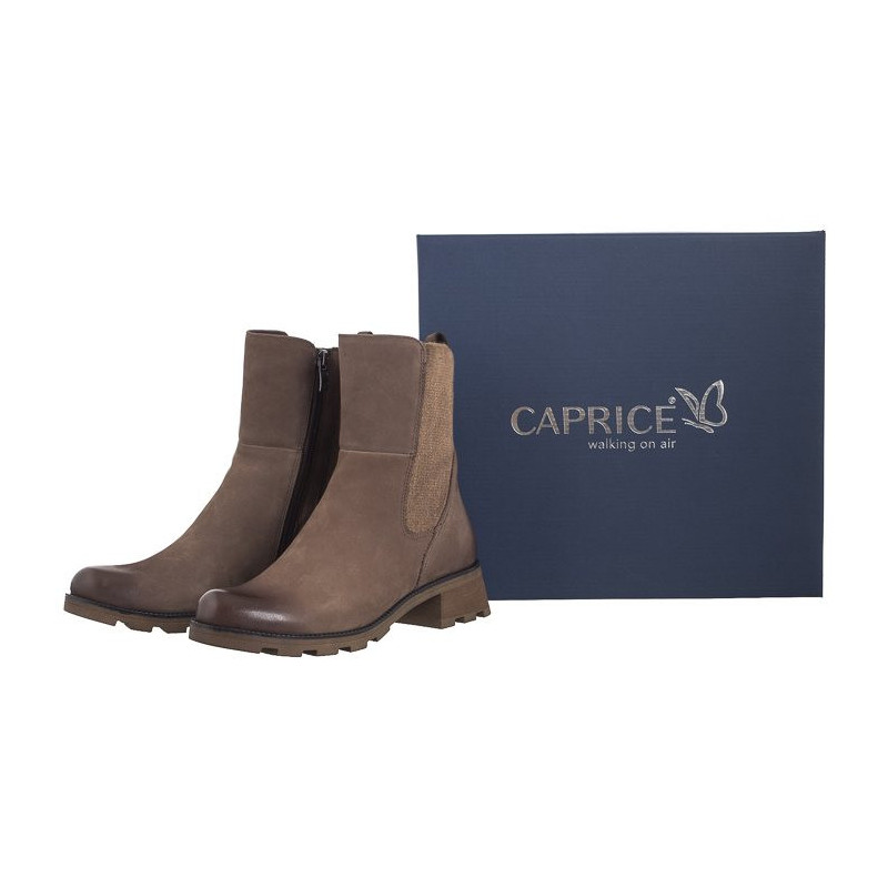 Caprice Brązowe 9-25422-43 334 Taupe Nubuc (CP413-a) batai