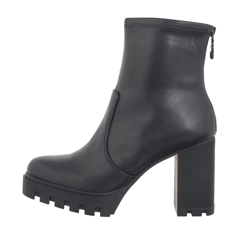 Calvin Klein Heel Platform Zip Boot Mg Nappa Triple Black YW0YW01546 0GJ (CK559-a) batai