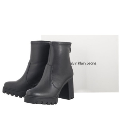 Calvin Klein Heel Platform Zip Boot Mg Nappa Triple Black YW0YW01546 0GJ (CK559-a) batai