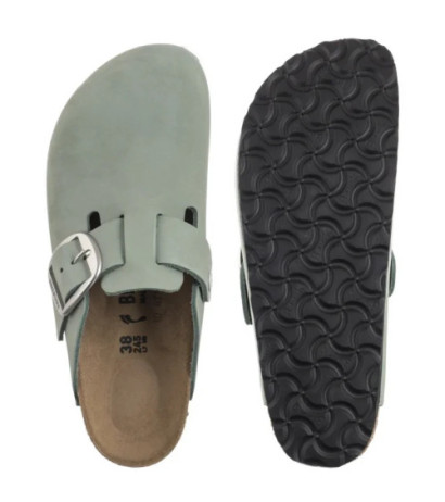 Birkenstock Boston Big Buckle Pure Sage 1029303 (BK267-d) Women's Shoes/Flip Flops