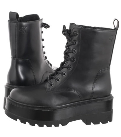 Calvin Klein Flatform High Lace Up Mg Dl Triple Black YW0YW01535 0GJ (CK568-a) shoes