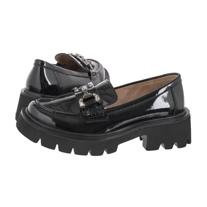 Filippo Czarne Lakierowane DP6475/24 BK L (FO111-a) kurpes