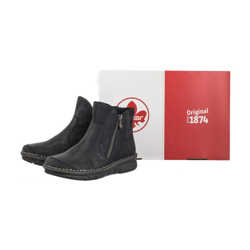 Rieker Czarne 73357-00 Black (RI204-a) batai