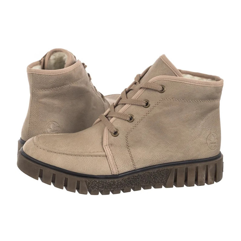 Rieker Beżowe Y3407-60 Beige (RI205-a) kurpes